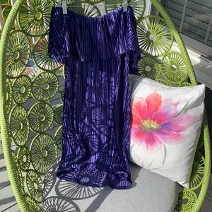 Deep Blue Strapless Dress New